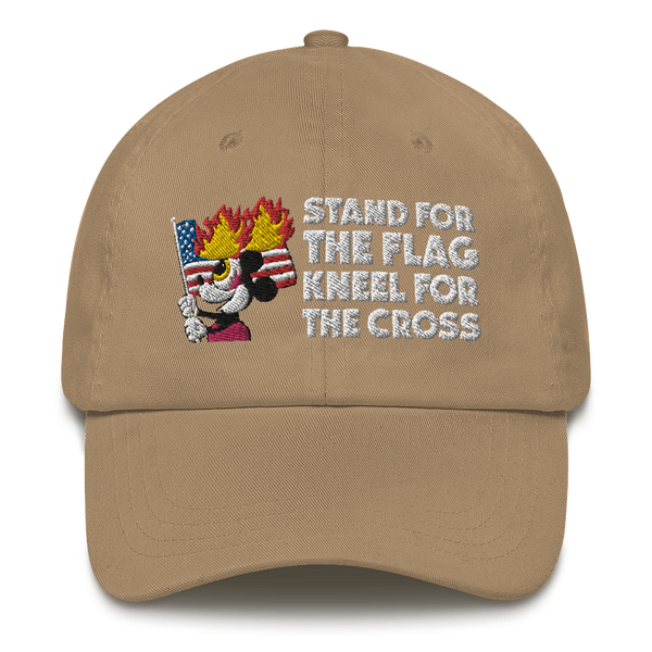 STAND FOR THE FLAG KNEEL FOR THE CROSS HAT